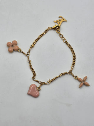 Louis Vuitton Gold-tone Sweet Monogram Charm Bracelet