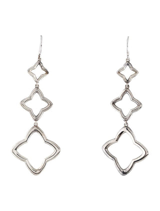 DAVID YURMAN Sterling silver Quatréfoil Triple-Drop Earrings