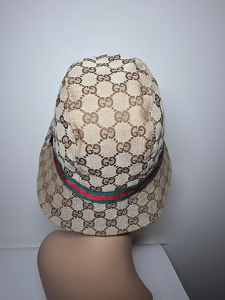 Gucci Brown Multicolor GG Monogram bucket hat M sz