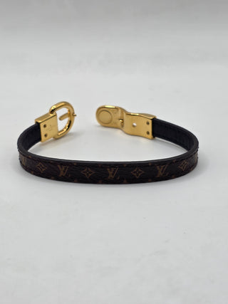 Louis Vuitton Brown Leather Fasten Your LV Bracelet