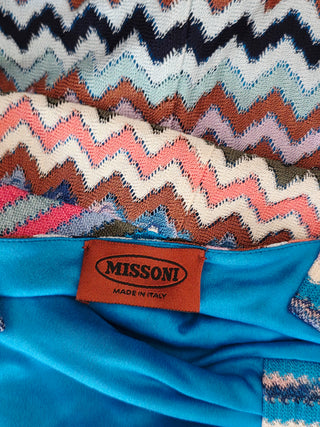 Missoni Blue Multicolor Stripe Printed Knee-Length Dress XS sz