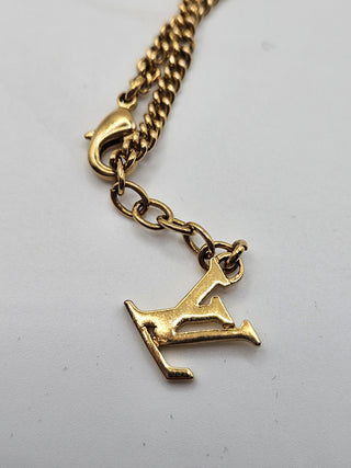 Louis Vuitton Gold-tone Sweet LV Monogram Enamel Charm Bracelet