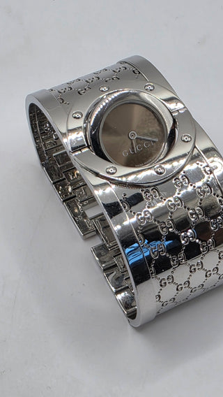 Gucci Silver-tone stainless steel GG Monogram Twirl watch