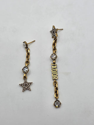 Christian Dior Gold-tone Crystal J'Adior Drop Earrings