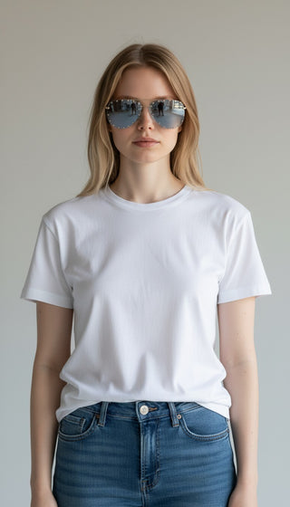 Louis Vuitton Metallic Gold-tone Aviator Mirrored Sunglasses