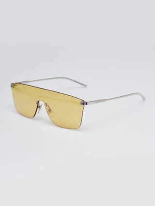 Louis Vuitton Silvertone Metal Showdown LV Monogram Lens Sunglasses Z1027W
