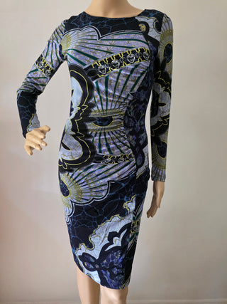 Emilio Pucci Purple Multicolor Signature Print Sexy dress 6 US sz