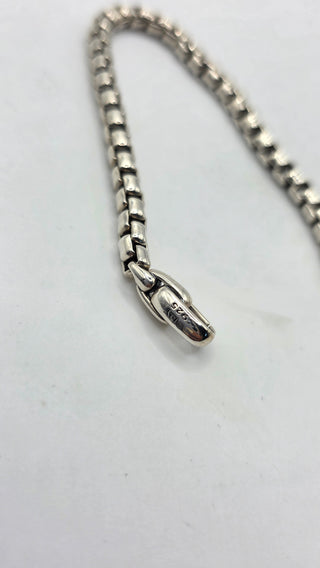 David Yurman Sterling Silver Box Chain Bracelet