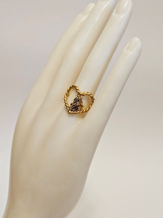 Louis Vuitton Sweet Monogram In My Heart Cocktail Ring 6 sz