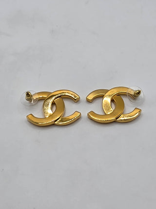 Chanel Gold-tone 2026 Oversize Interlocking CC stud earrings