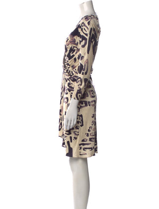 Emilio Pucci Multicolor Sequin Embellished Silk Knee-Length Dress L sz