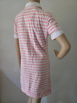 Louis Vuitton White pink LV Monogram print dress