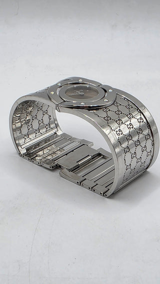 Gucci Silver-tone stainless steel GG Monogram Twirl watch