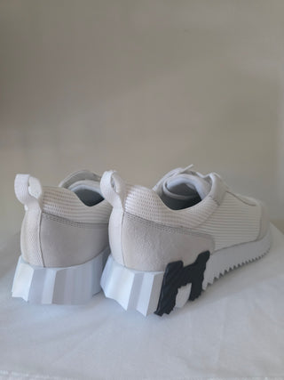 Hermès White Grey Bouncing Athletic Sneakers 40 sz