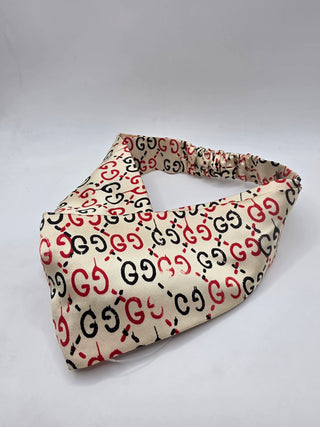 Gucci White Red Black Double GG Monogram Headband