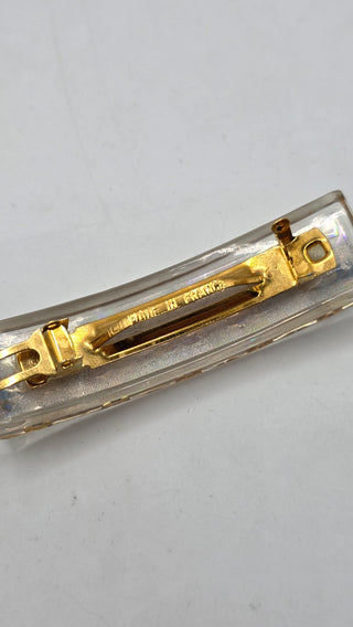 Chanel Gold-tone Clesr Reflective CC Hair Clip