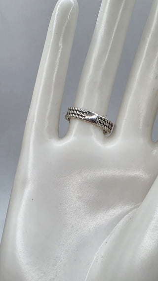 David Yurman Sterling Silver Prasiolite Diamond Petite Wheaton Cocktail Ring 6.75 sz