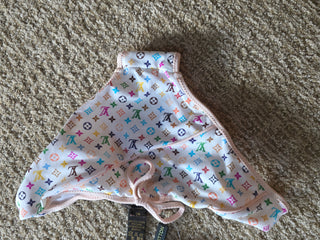 Louis Vuitton White Multicolore 2013 LV Printed Bikini w/ Tags 6 sz