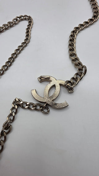 Chanel Silver-tone 2005 Interlocking CC Chain-Link Belt S sz