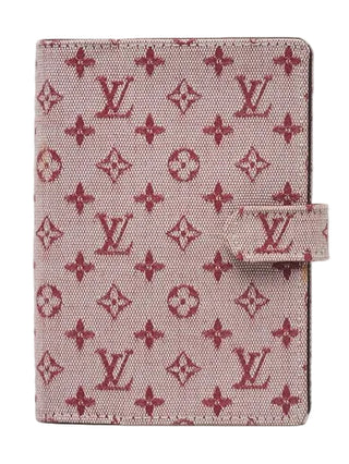 Louis Vuitton Burgundy Sepia Monogram Idylle Canvas Small Agenda Cover/Notebook