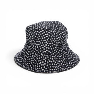 Chanel Black white Interlocking CC Nylon Bucket Hat S sz