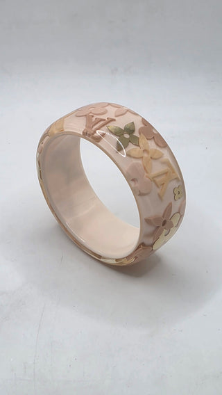 Louis Vuitton pink LV Monogram Resin Farandole Bangle Bracelet