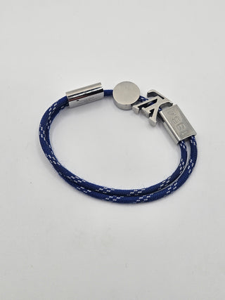 Louis Vuitton Blue Silvertone LV Charm Fluo Neon Adjustable Bracelet