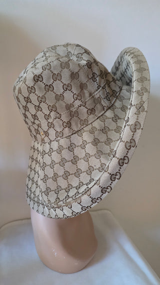 Gucci Beige GG Monogram oversized hat XS sz