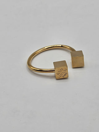 Louis Vuitton Gold-tone metal Logo printed Scarf ring