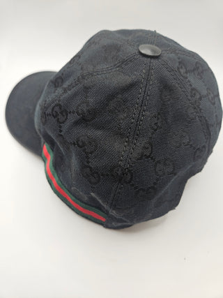 Gucci Black GG Monogram baseball cap XL sz