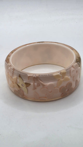 Louis Vuitton pink LV Monogram Resin Farandole Bangle Bracelet