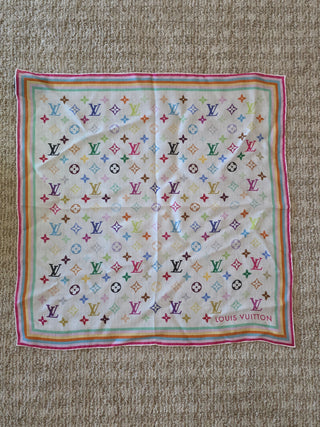 Louis Vuitton x Takashi Murakami LV Monogram Silk Scarf
