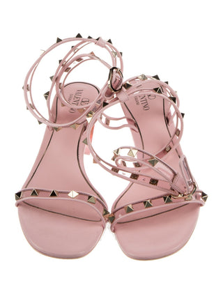 Valentino light pink Rockstud  PVC Sandals 39.5 sz