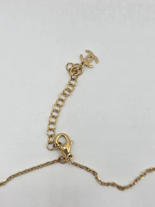 Chanel Gold-tone 2025 Strass Resin CC Star & Perfume Pendant Necklace