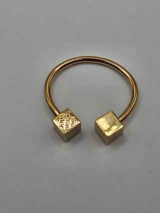 Louis Vuitton Gold-tone metal Logo printed Scarf ring