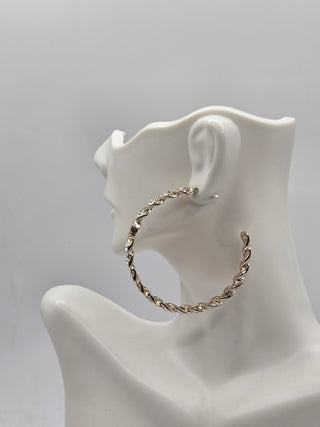 Chanel Gold-tone Strass Inside CC Large Hoop Earrings