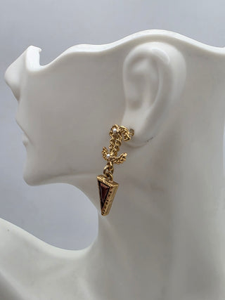 Chanel Faux Pearl Resin Intrecciato Drop Earrings