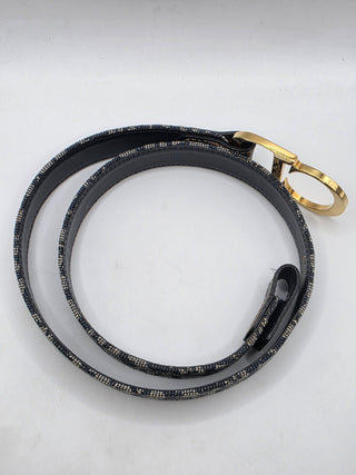 Christian Dior Blue Trotter Logo Canvas CD Belt 80 sz