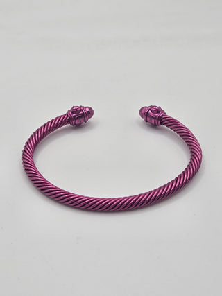 David Yurman Pink Aluminium Renaissance Classic Cable Bracelet