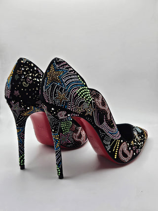 Christian Louboutin Limited Edition Crystal Studded Hot Chick Pumps 39.5