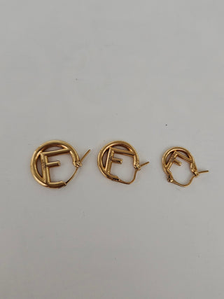 Fendi F is Fendi Logo Mini Hoop Earring Set of 3