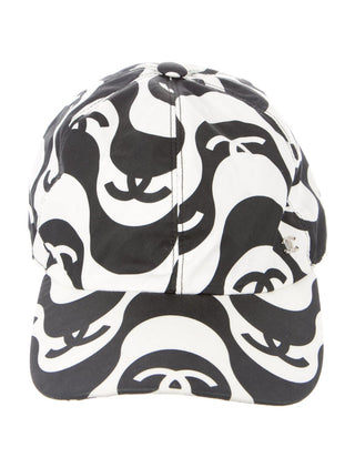 Chanel Black White Interlocking Baseball Cap