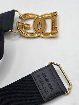 Dolce & Gabbana Gold-tone DG Logo Waist Belt 30in