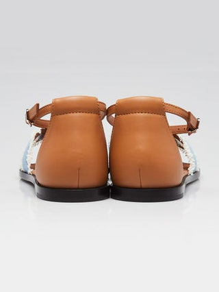 Hermes Blue Clair Brige Denim Santorini Sandals 37 sz