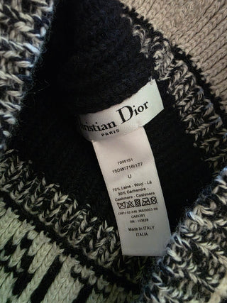 Christian Dior Navy Blue Logo Embroidered wool beanie One sz
