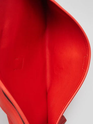 Hermes Vermillion Swift Leather Jige PM Clutch Bag