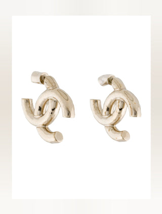 Chanel Gold-tone 2022 Interlocking CC Earrings