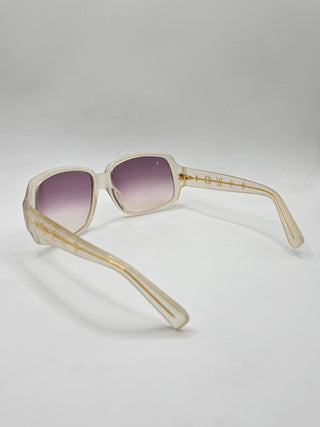 Louis Vuitton Glitter White Plastic LV Print Obsession Sunglasses