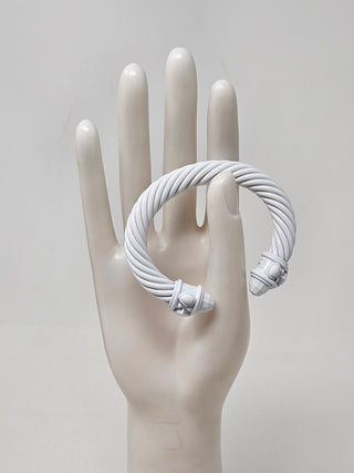 DAVID YURMAN white Aluminum Renaissance Cable Cuff Bracelet