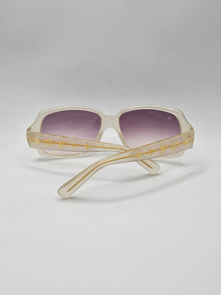 Louis Vuitton Glitter White Plastic LV Print Obsession Sunglasses